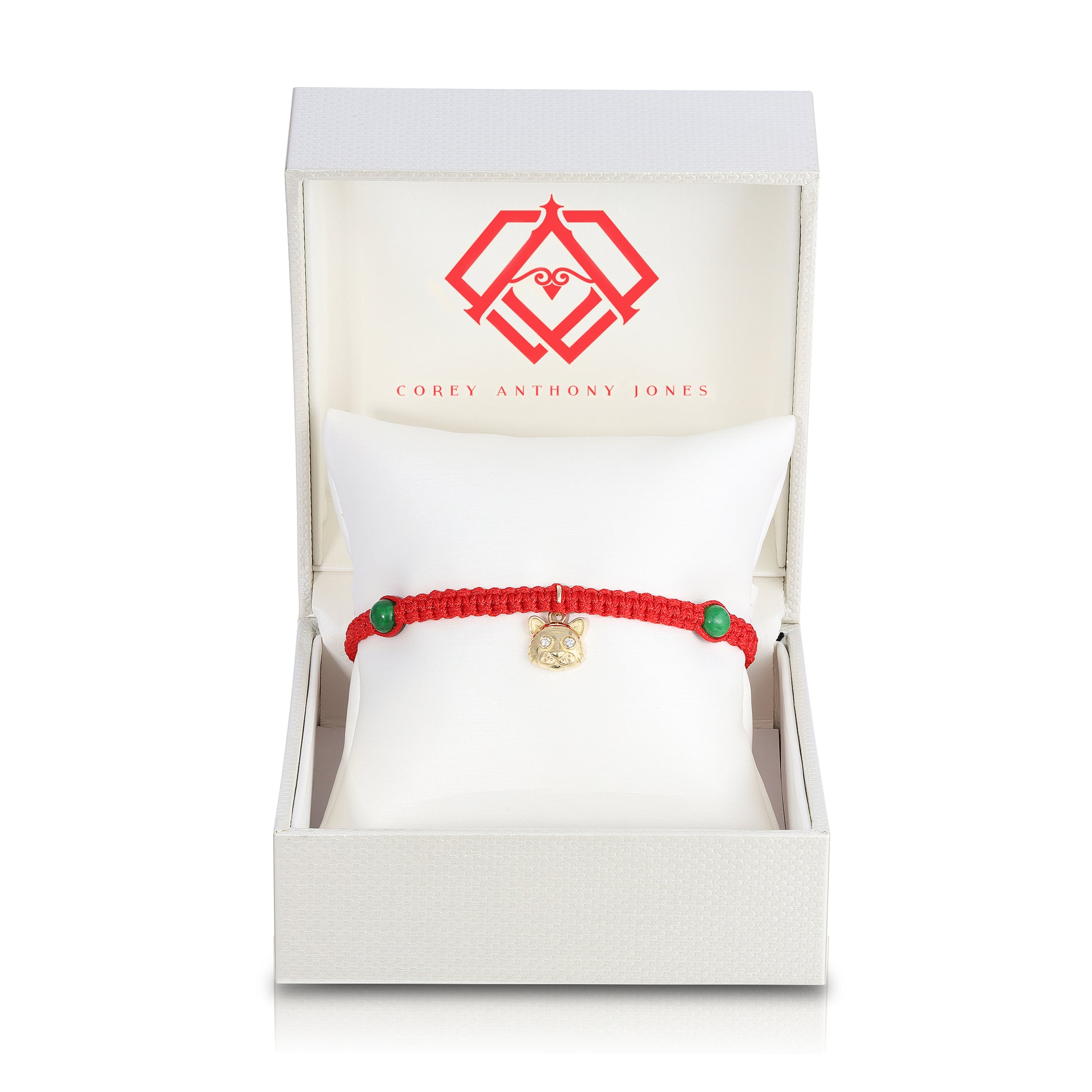 Bracelet with Tiger Charm in Box