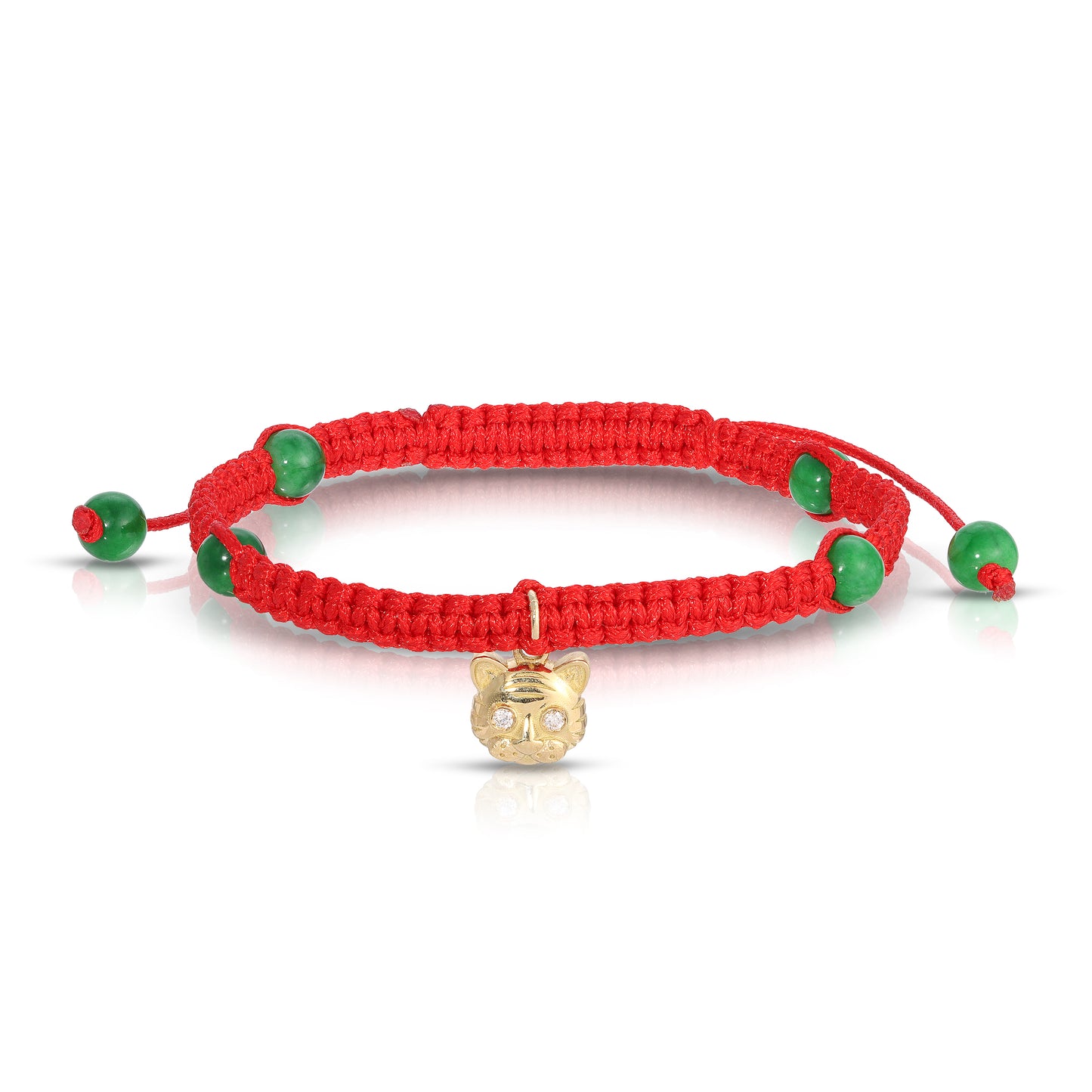 Bracelet with Tiger Charm - Front Angle View